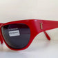 Yves Saint Laurent 00s sunglasses - 6505 red frame YSL logos