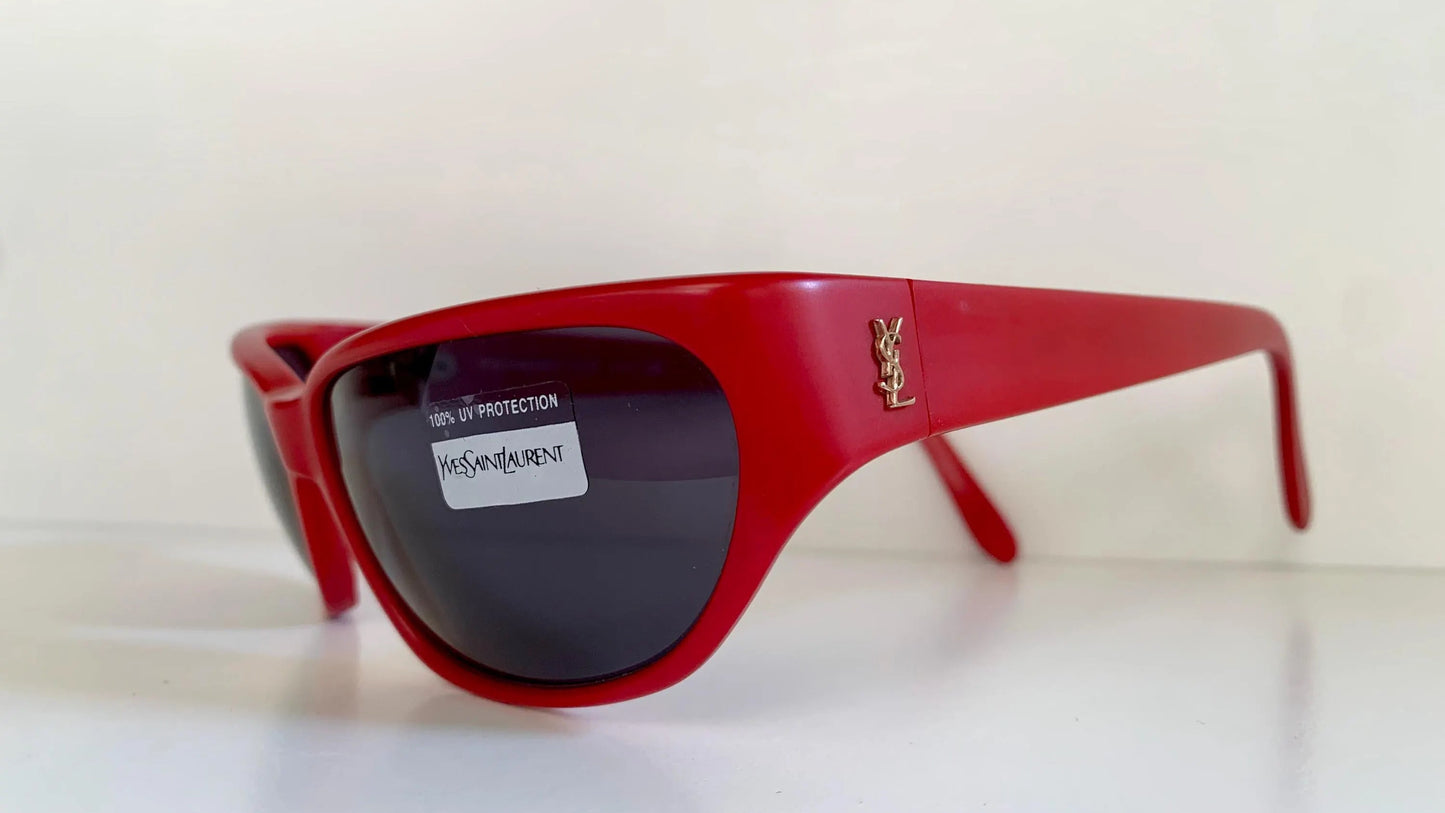Yves Saint Laurent 00s sunglasses - 6505 red frame YSL logos