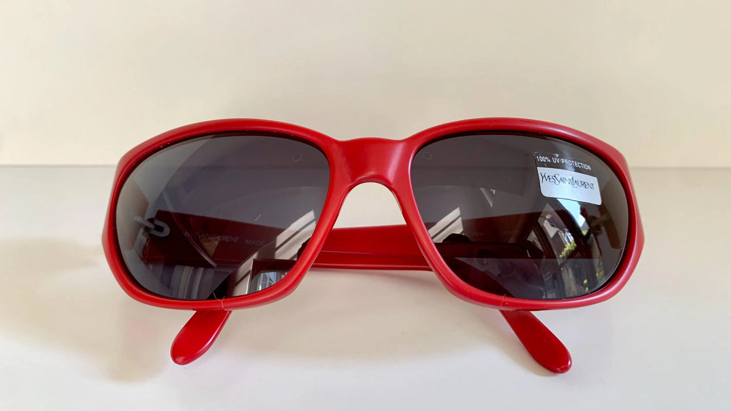 Yves Saint Laurent 00s sunglasses - 6505 red frame YSL logos