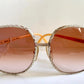 Christian Dior leather XXL vintage sunglasses - 2250 white and brown python frames