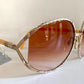 Christian Dior leather XXL vintage sunglasses - 2250 white and brown python frames