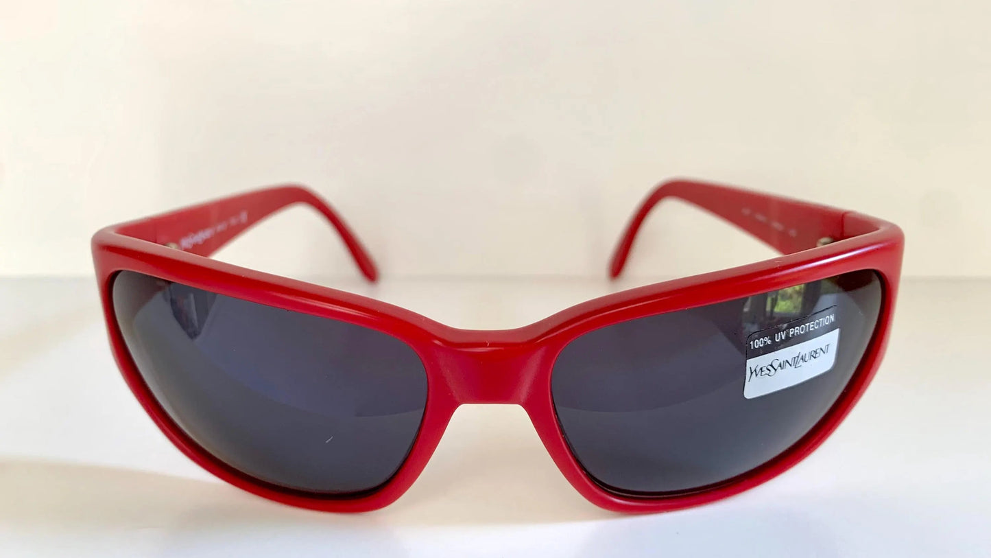 Yves Saint Laurent 00s sunglasses - 6505 red frame YSL logos