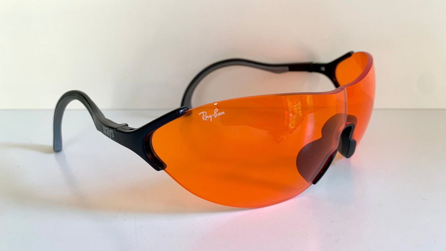 Ray Ban B&L USA 90s vintage sunglasses -  Xrays X3 Amber Sports wrap frame