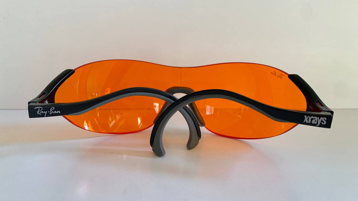 Ray Ban B&L USA 90s vintage sunglasses -  Xrays X3 Amber Sports wrap frame
