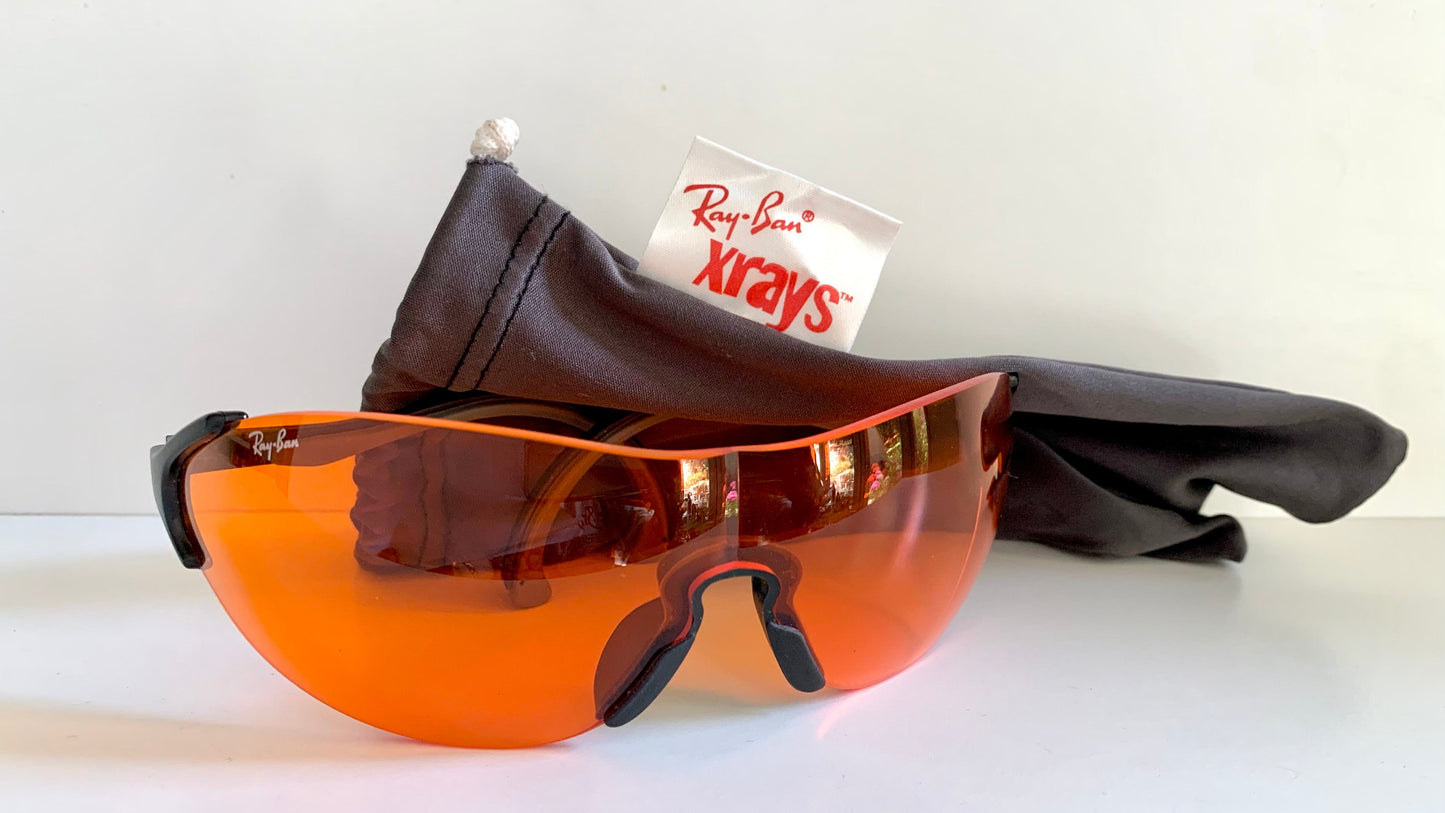 Ray Ban B&L USA 90s vintage sunglasses -  Xrays X3 Amber Sports wrap frame