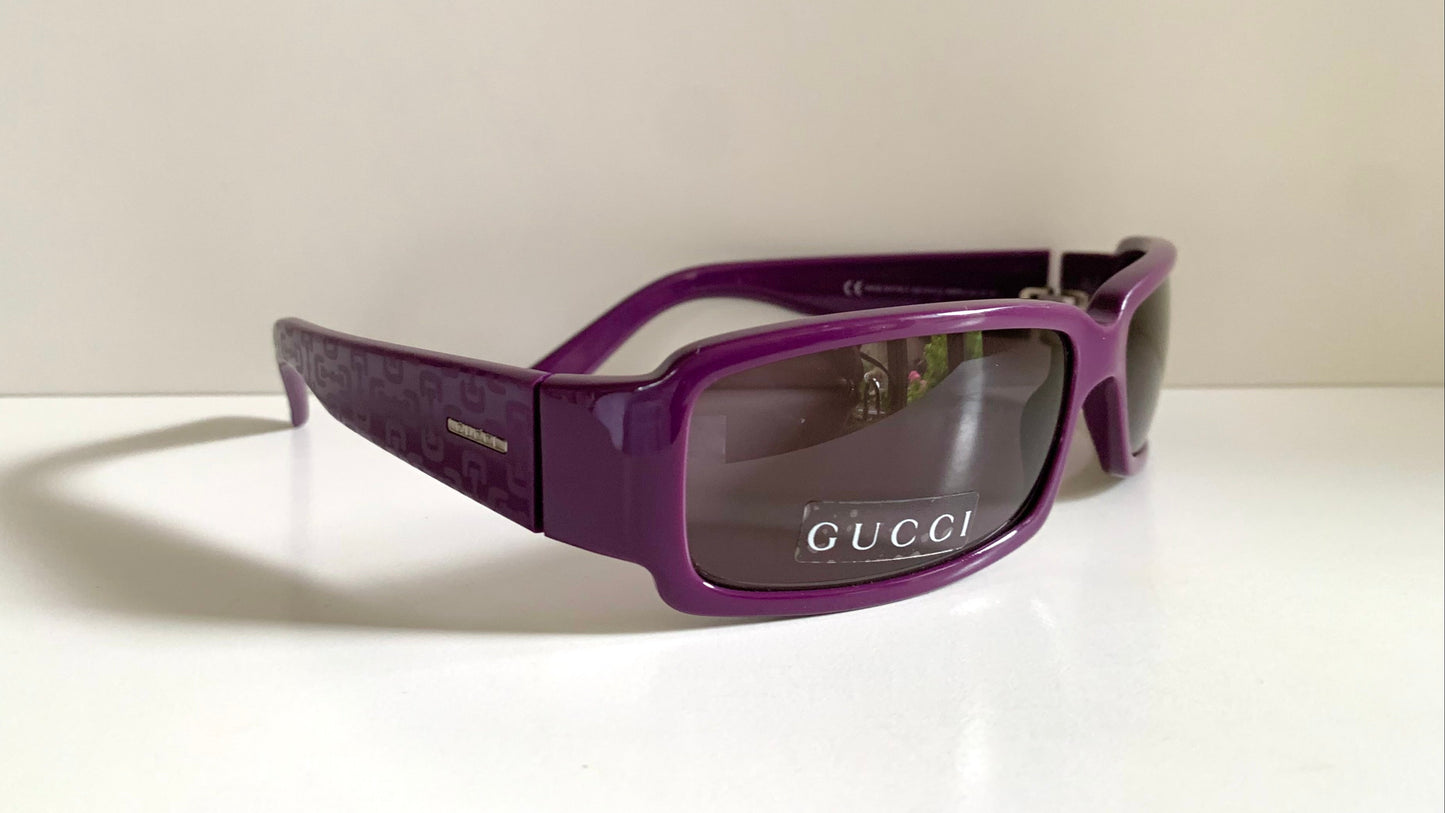 Gucci 90s vintage sunglasses - purple frame with Gucci logos