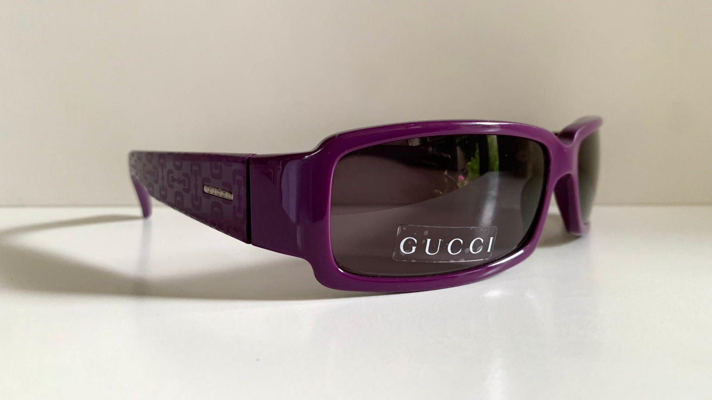 Gucci 90s vintage sunglasses - purple frame with Gucci logos