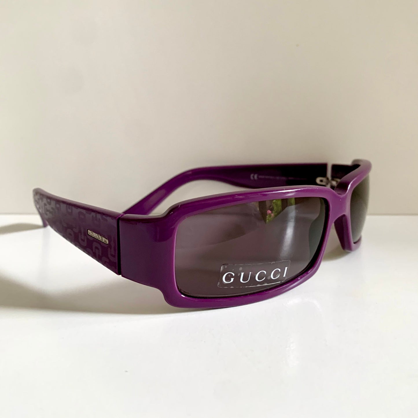 Gucci 90s vintage sunglasses - purple frame with Gucci logos