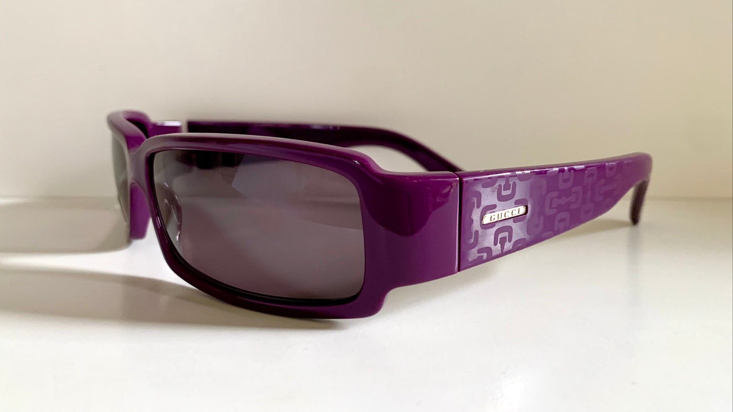Gucci 90s vintage sunglasses - purple frame with Gucci logos