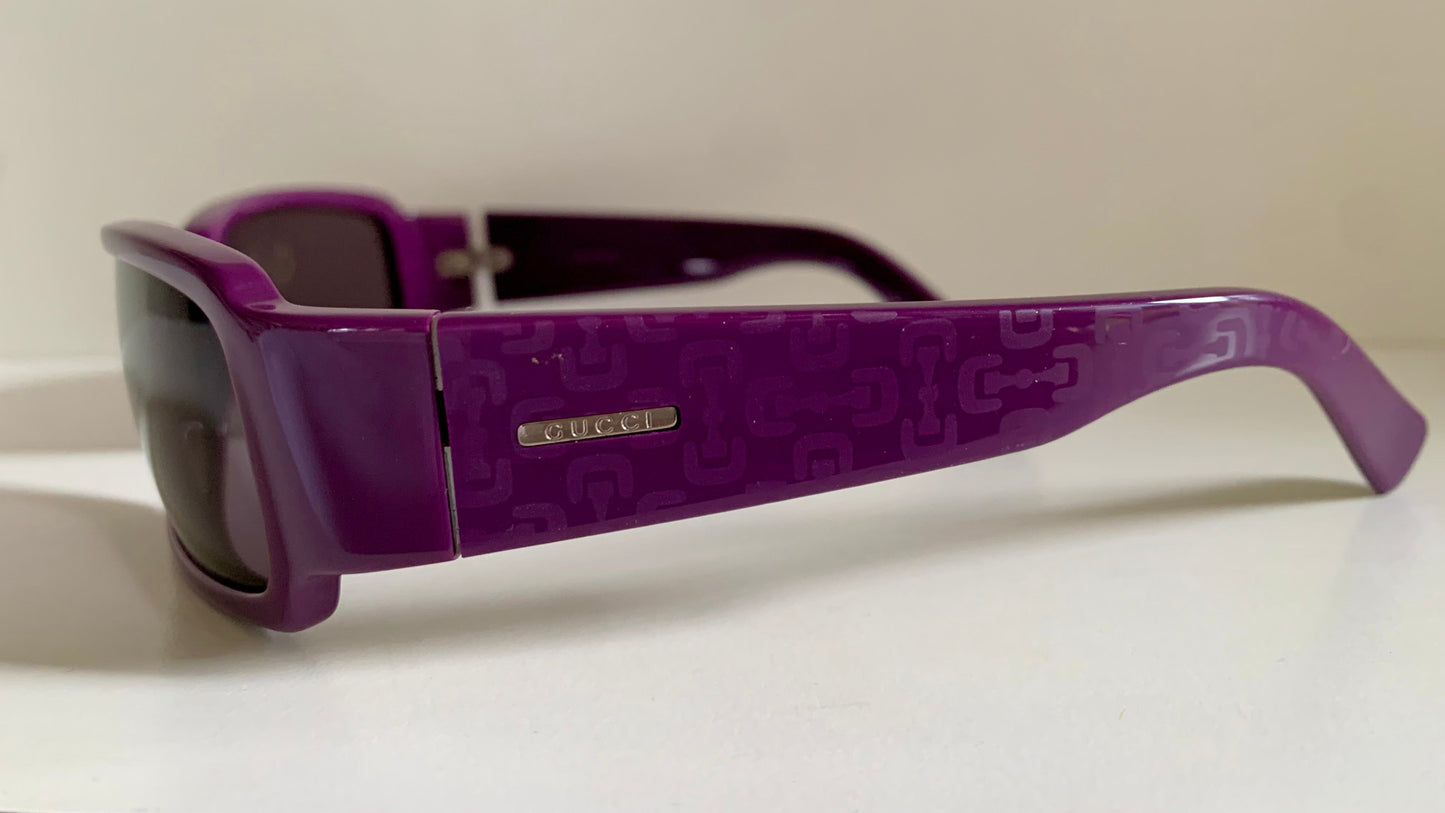 Gucci 90s vintage sunglasses - purple frame with Gucci logos