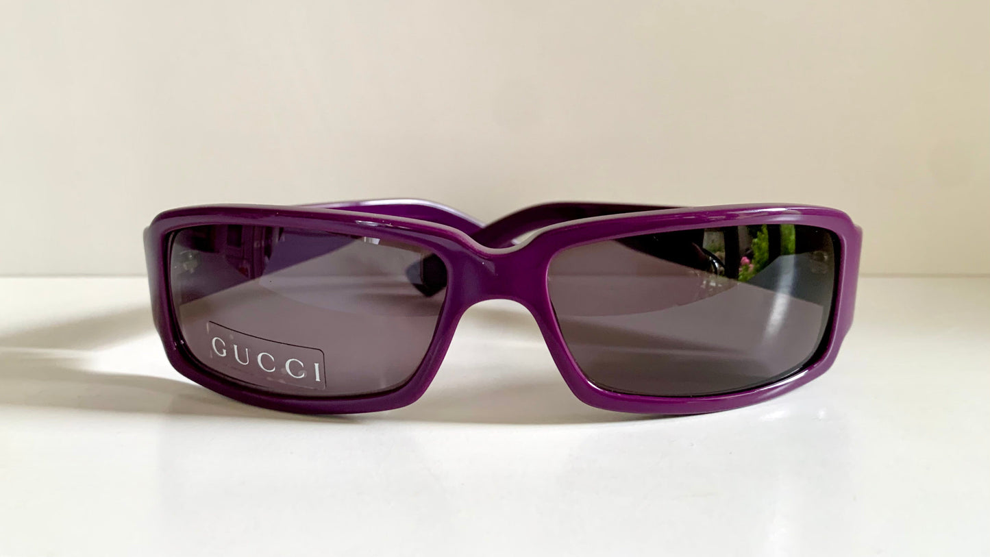Gucci 90s vintage sunglasses - purple frame with Gucci logos