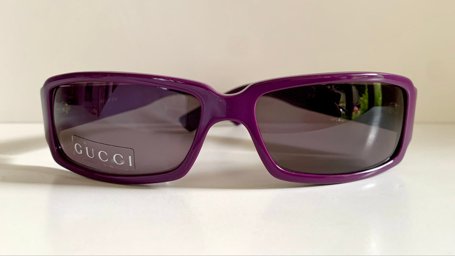 Gucci 90s vintage sunglasses - purple frame with Gucci logos