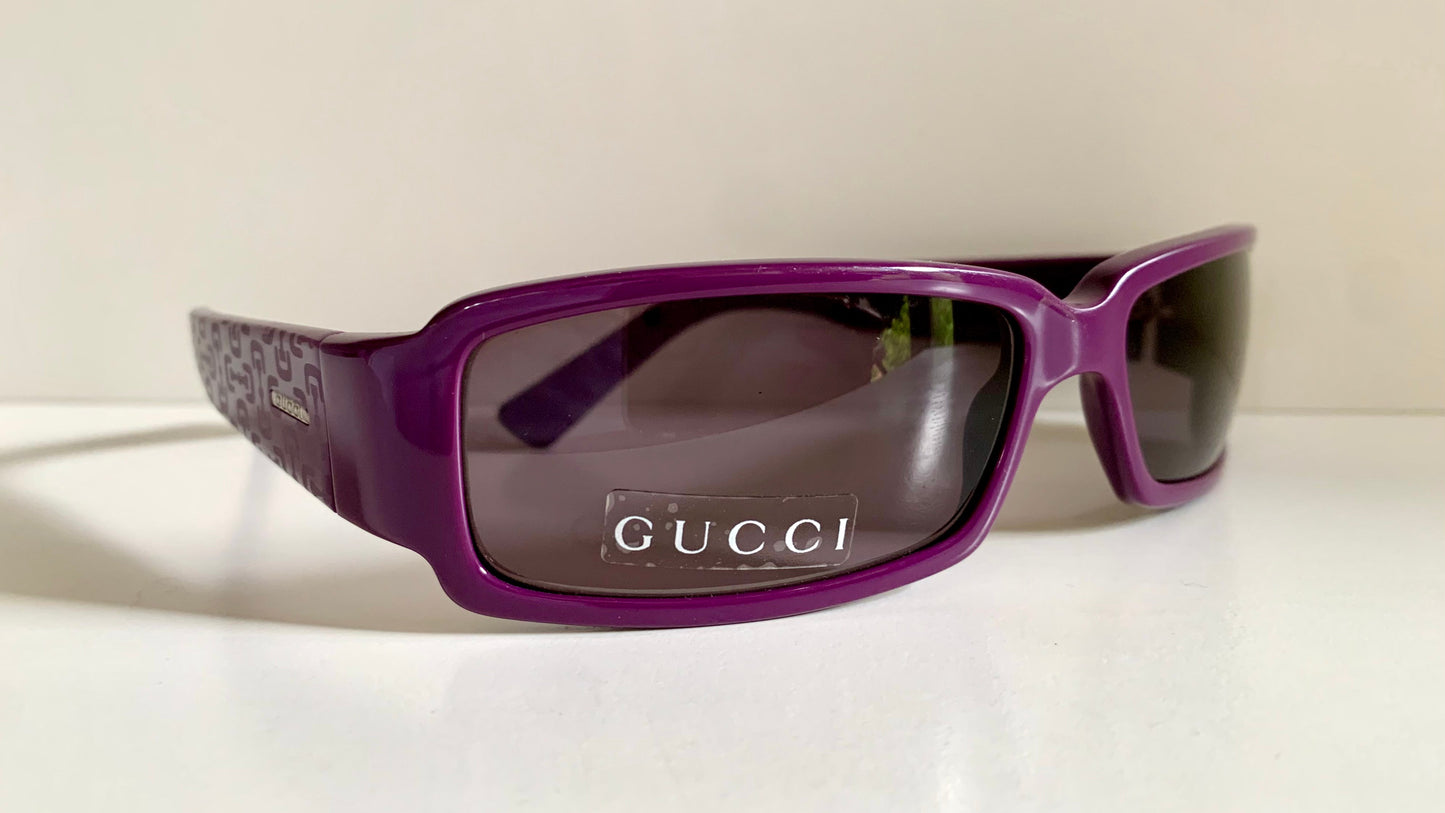 Gucci 90s vintage sunglasses - purple frame with Gucci logos
