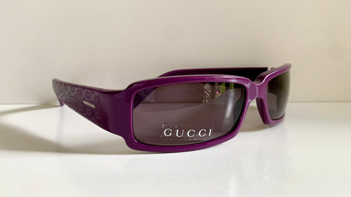 Gucci 90s vintage sunglasses - purple frame with Gucci logos