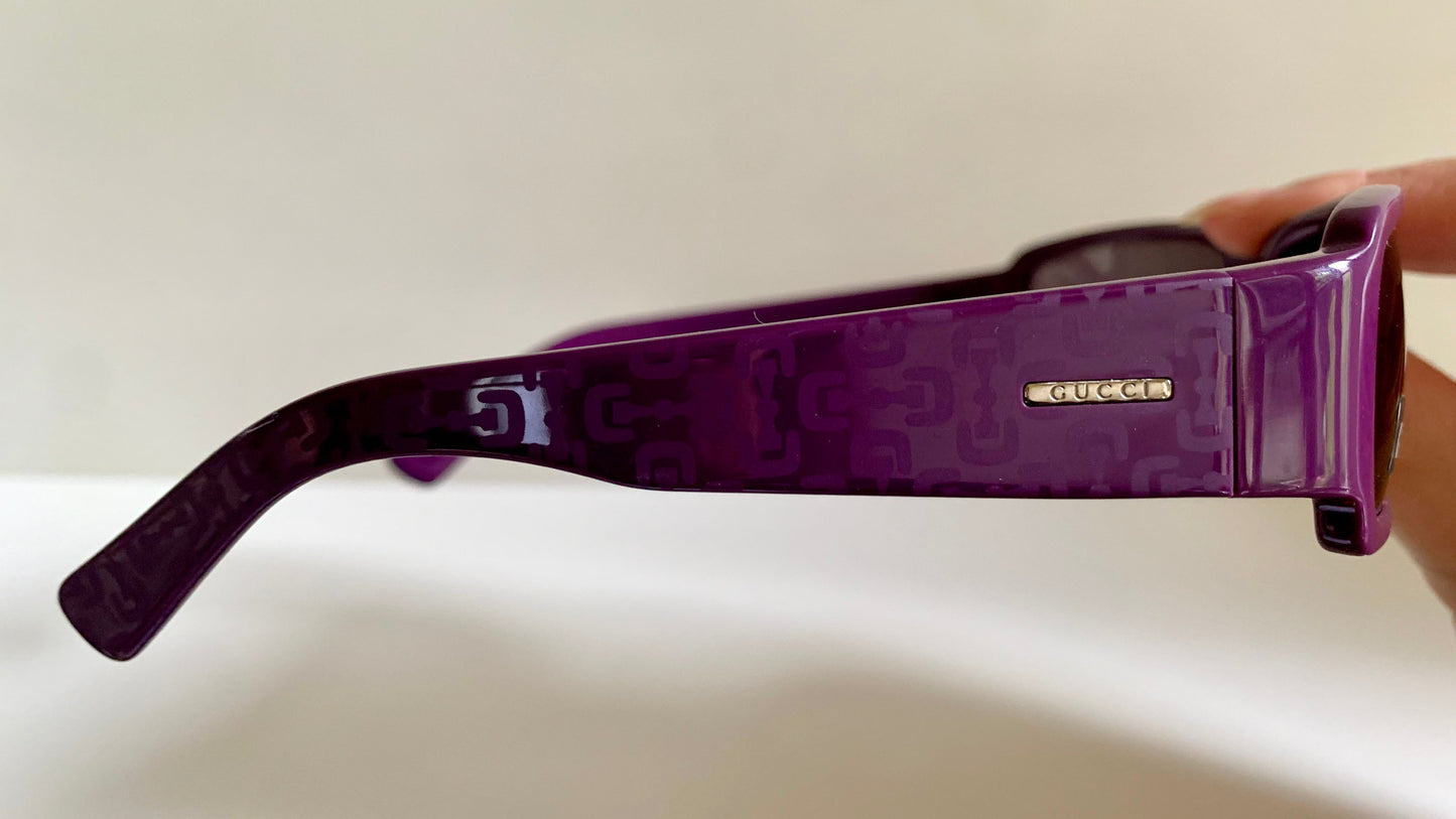Gucci 90s vintage sunglasses - purple frame with Gucci logos