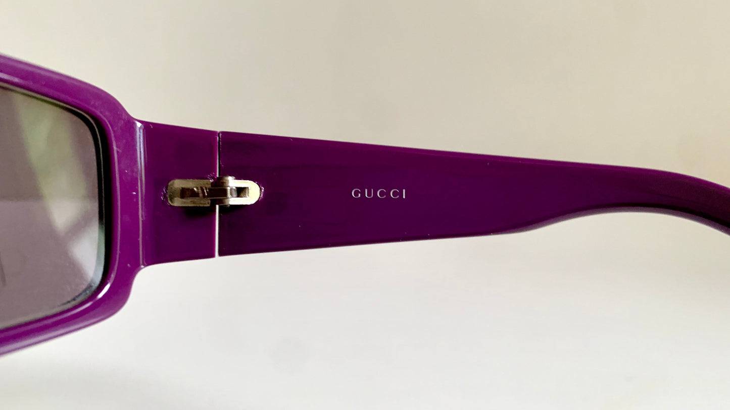 Gucci 90s vintage sunglasses - purple frame with Gucci logos