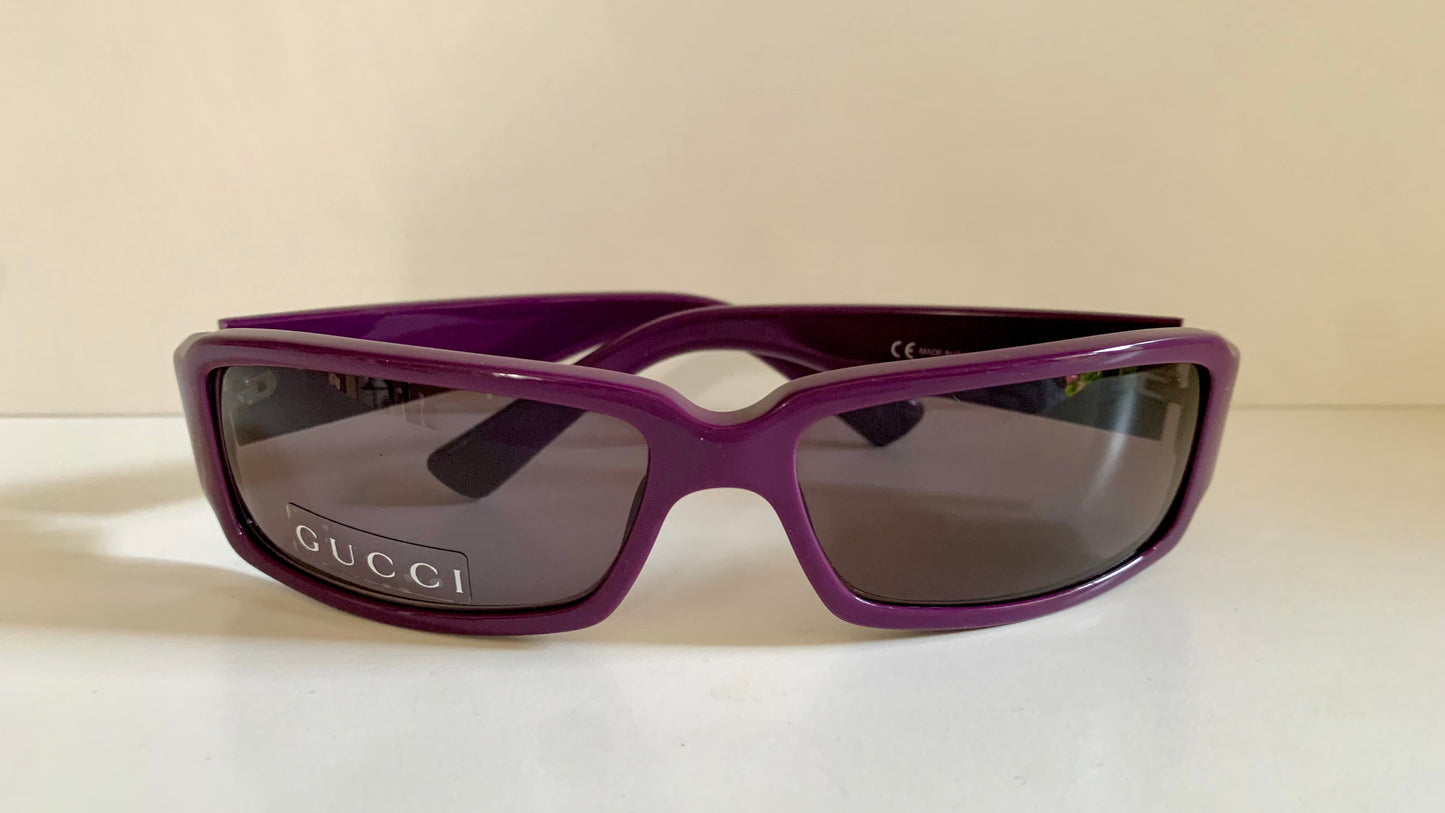 Gucci 90s vintage sunglasses - purple frame with Gucci logos