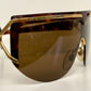Valentino 90s vintage sunglasses - mask style gold and carey frames