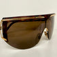 Valentino 90s vintage sunglasses - mask style gold and carey frames
