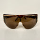Valentino 90s vintage sunglasses - mask style gold and carey frames