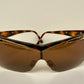 Valentino 90s vintage sunglasses - mask style gold and carey frames