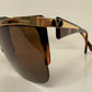 Valentino 90s vintage sunglasses - mask style gold and carey frames