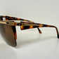 Valentino 90s vintage sunglasses - mask style gold and carey frames
