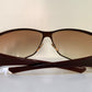 Gucci 90s vintage sunglasses - brown wrap frame with Strass Horsebit logo