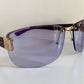 Gucci 00s vintage sunglasses - shield purple frame with Gucci logos