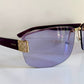 Gucci 00s vintage sunglasses - shield purple frame with Gucci logos