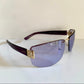 Gucci 00s vintage sunglasses - shield purple frame with Gucci logos