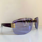 Gucci 00s vintage sunglasses - shield purple frame with Gucci logos