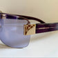 Gucci 00s vintage sunglasses - shield purple frame with Gucci logos