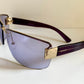 Gucci 00s vintage sunglasses - shield purple frame with Gucci logos