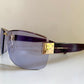 Gucci 00s vintage sunglasses - shield purple frame with Gucci logos
