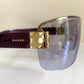 Gucci 00s vintage sunglasses - shield purple frame with Gucci logos