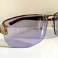 Gucci 00s vintage sunglasses - shield purple frame with Gucci logos