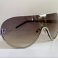 Gianfranco Ferre vintage sunglasses - Y2K aviator silver frame with rhinestones