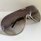Gianfranco Ferre vintage sunglasses - Y2K aviator silver frame with rhinestones