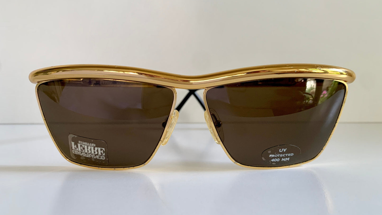 Gianfranco Ferre vintage sunglasses - 80s gold frame