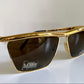 Gianfranco Ferre vintage sunglasses - 80s gold frame