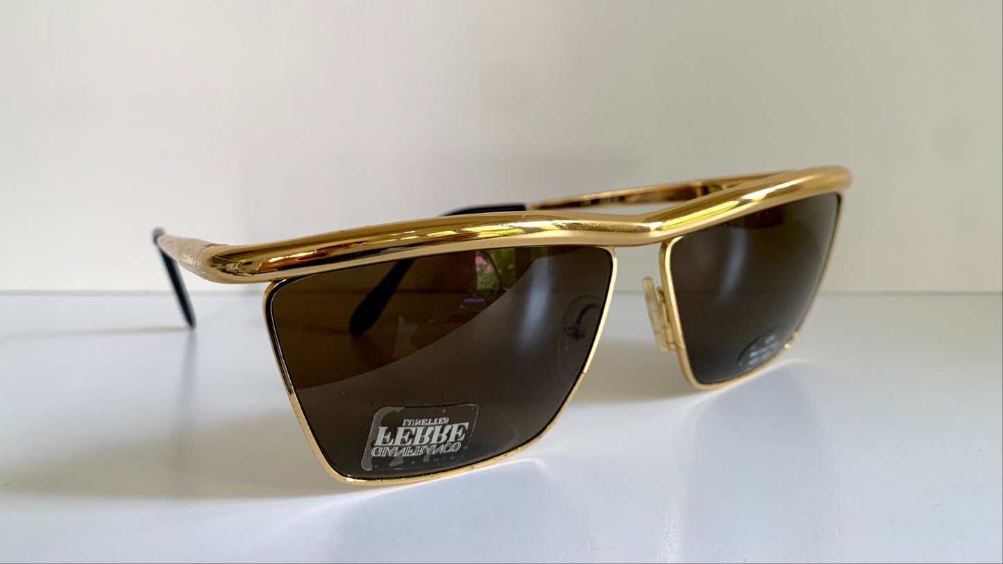 Gianfranco Ferre vintage sunglasses - 80s gold frame