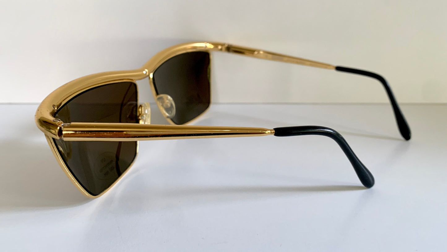 Gianfranco Ferre vintage sunglasses - 80s gold frame