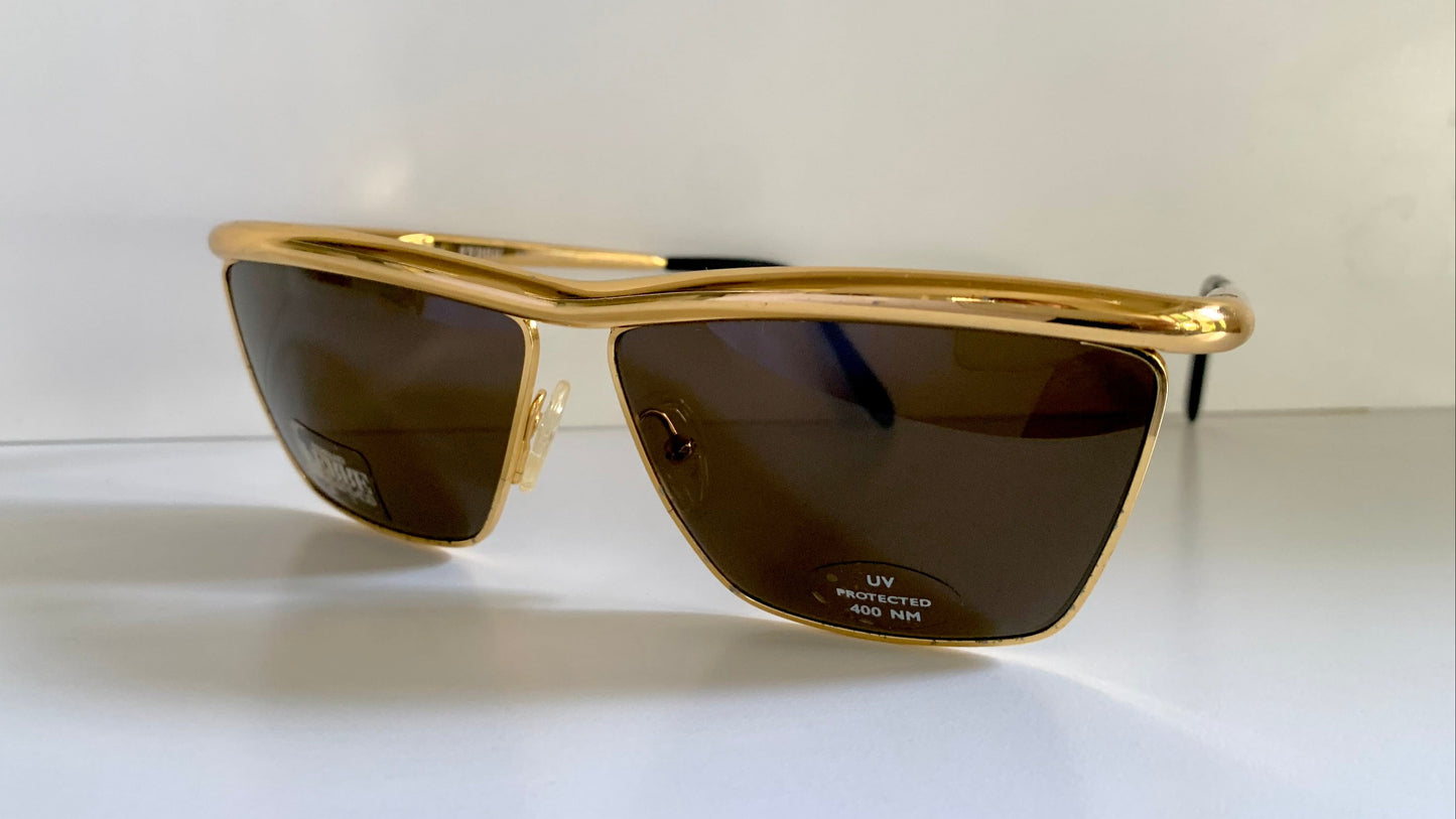 Gianfranco Ferre vintage sunglasses - 80s gold frame