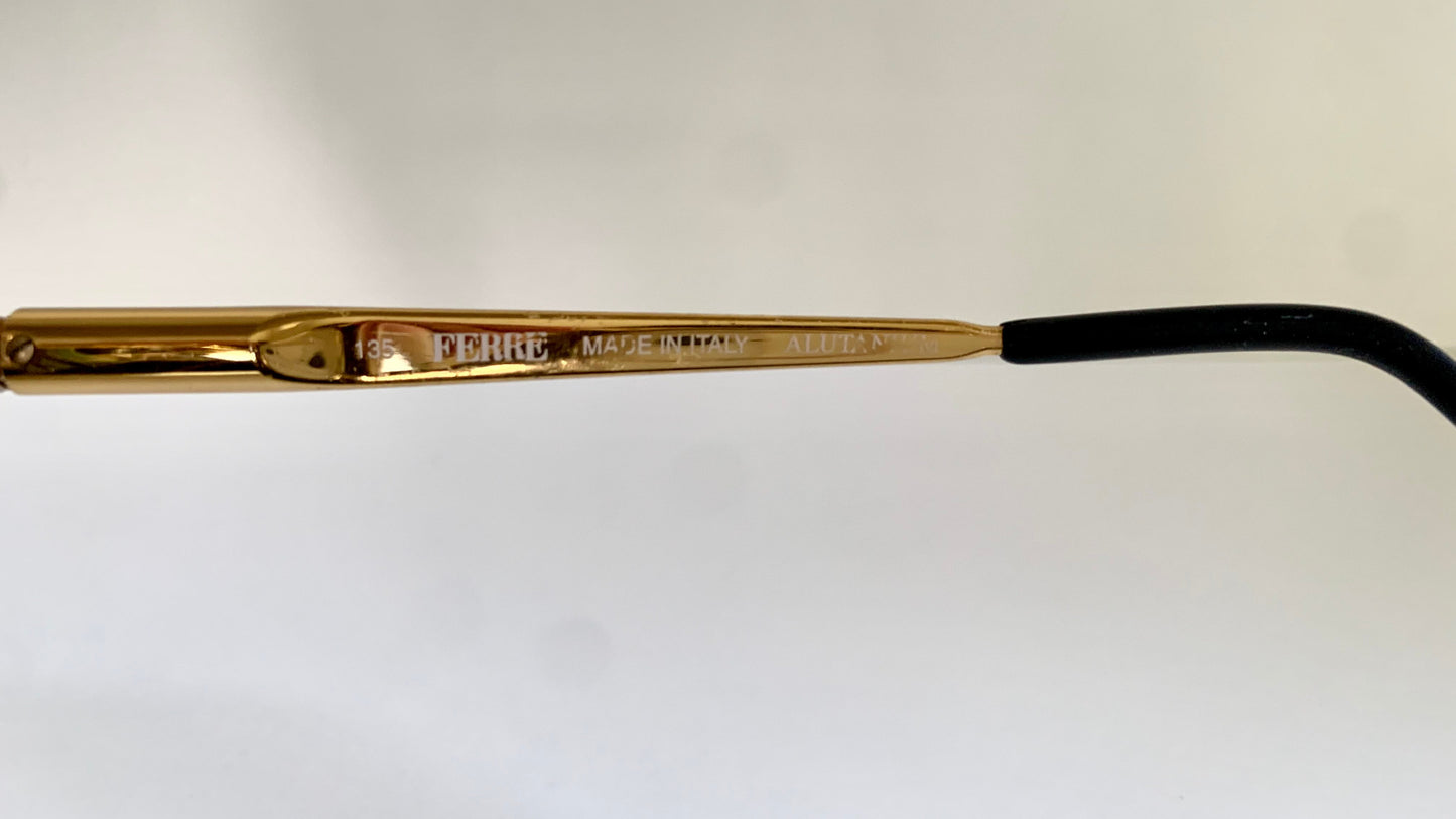Gianfranco Ferre vintage sunglasses - 80s gold frame