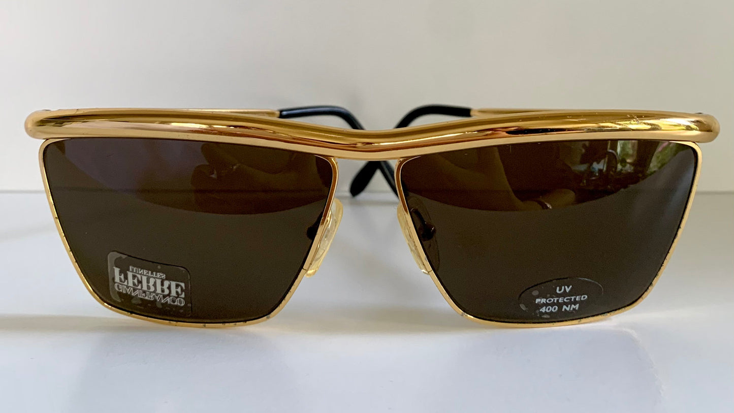 Gianfranco Ferre vintage sunglasses - 80s gold frame