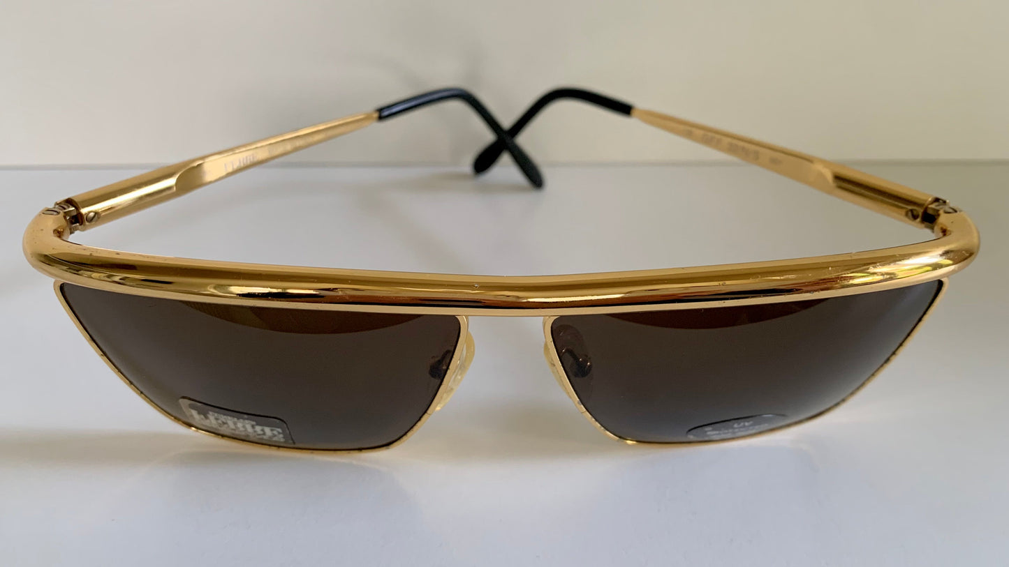 Gianfranco Ferre vintage sunglasses - 80s gold frame
