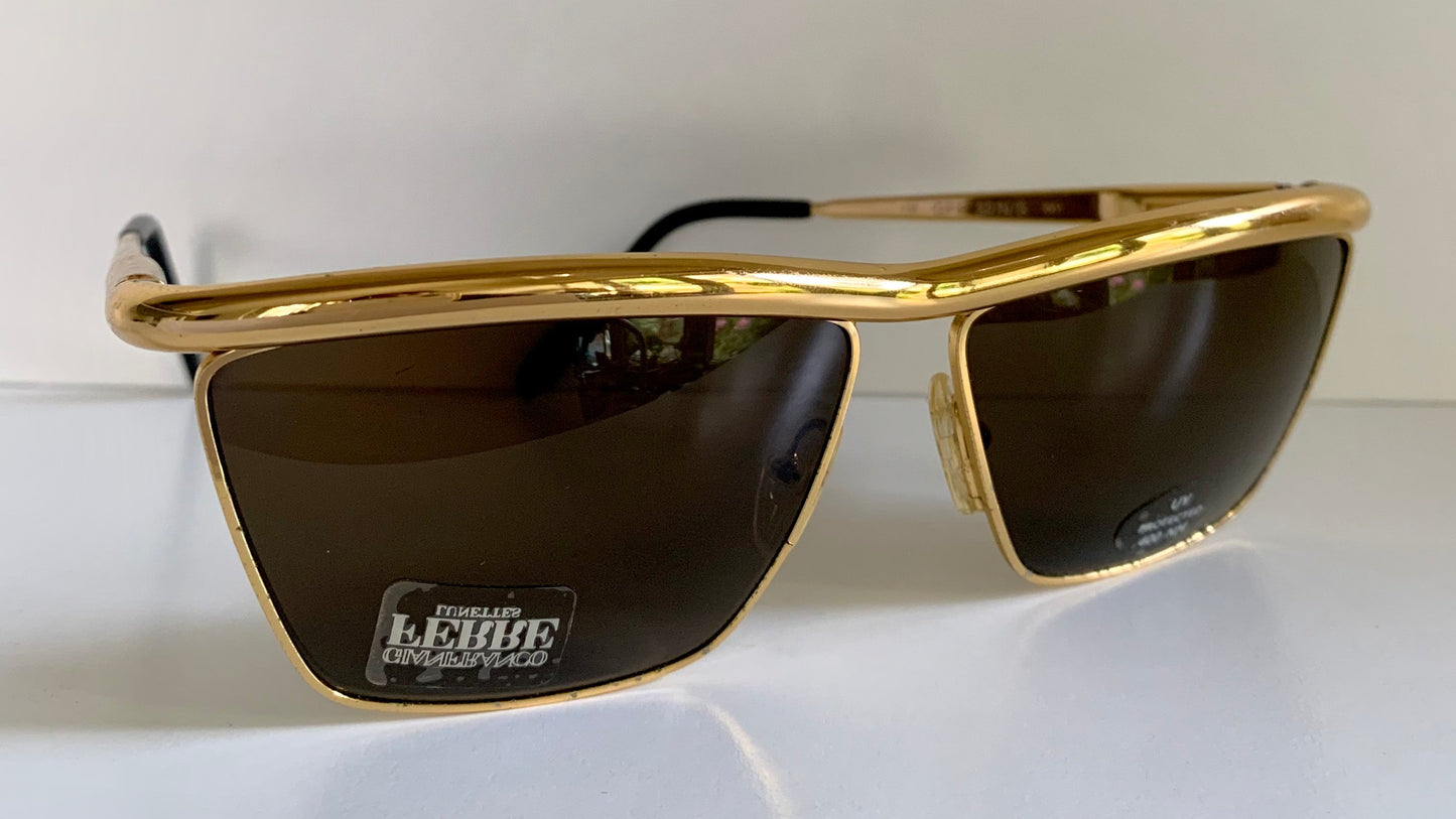 Gianfranco Ferre vintage sunglasses - 80s gold frame