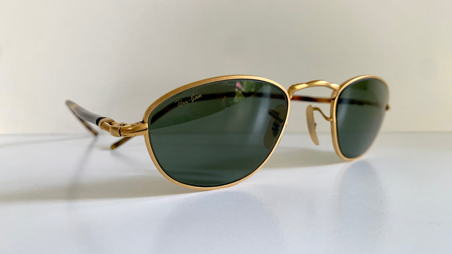 Ray Ban B&L USA vintage sunglasses - W2860 gold and brown sunglasses