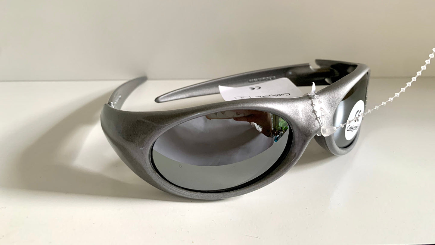 vintage Vuarnet Extreme Maverick's 00s sunglasses - wrap mirrored frames made in France